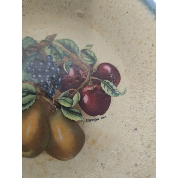 Monroe Salt Works Pottery of Maine Vegetable Bowl 5"  Handpainted Fruit Vintage - Picture 3 of 7
